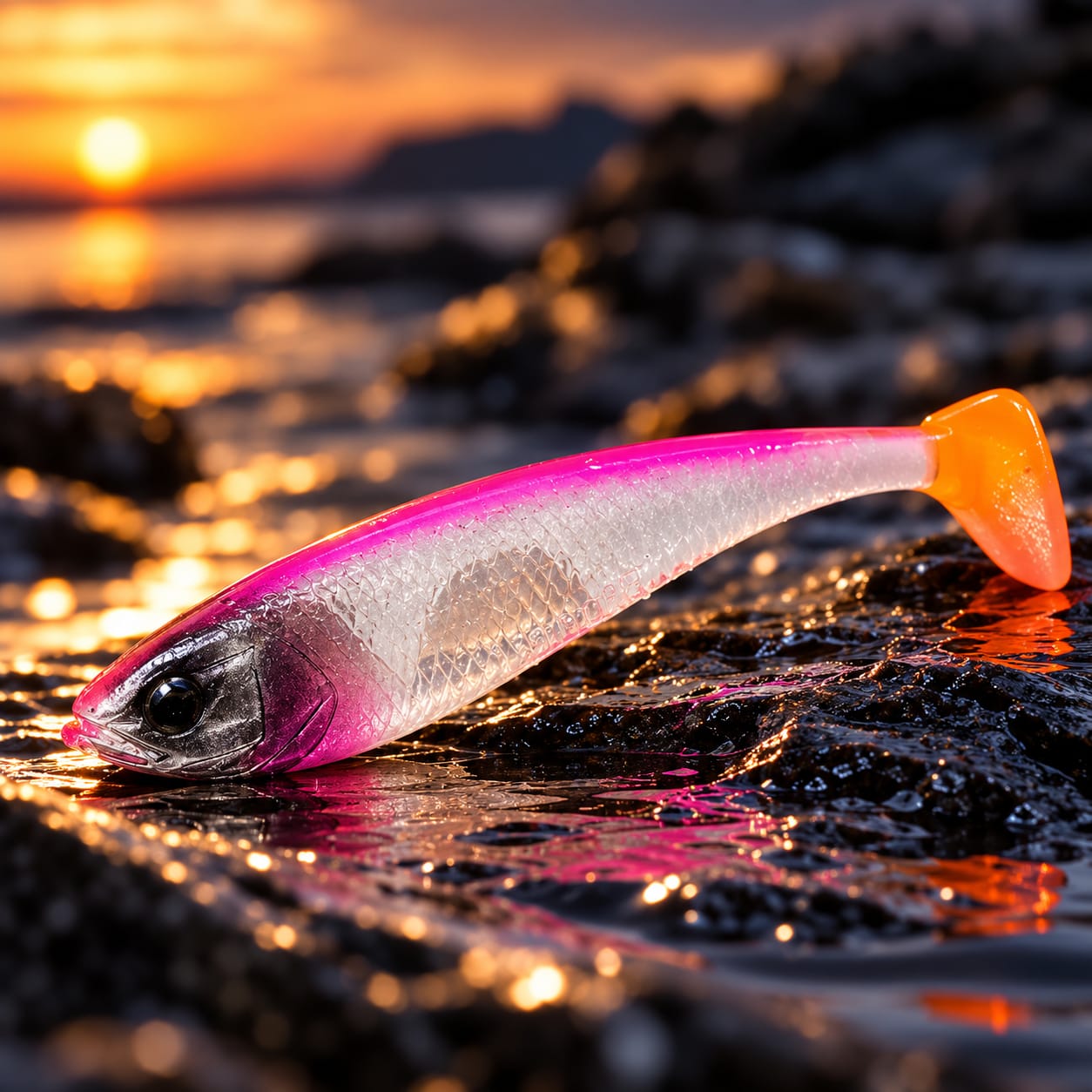 Fight Fish 10cm NEON Róż - obrazek 2